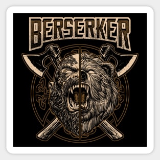 Norse Viking Berserker Pagan Bear Warrior Sticker